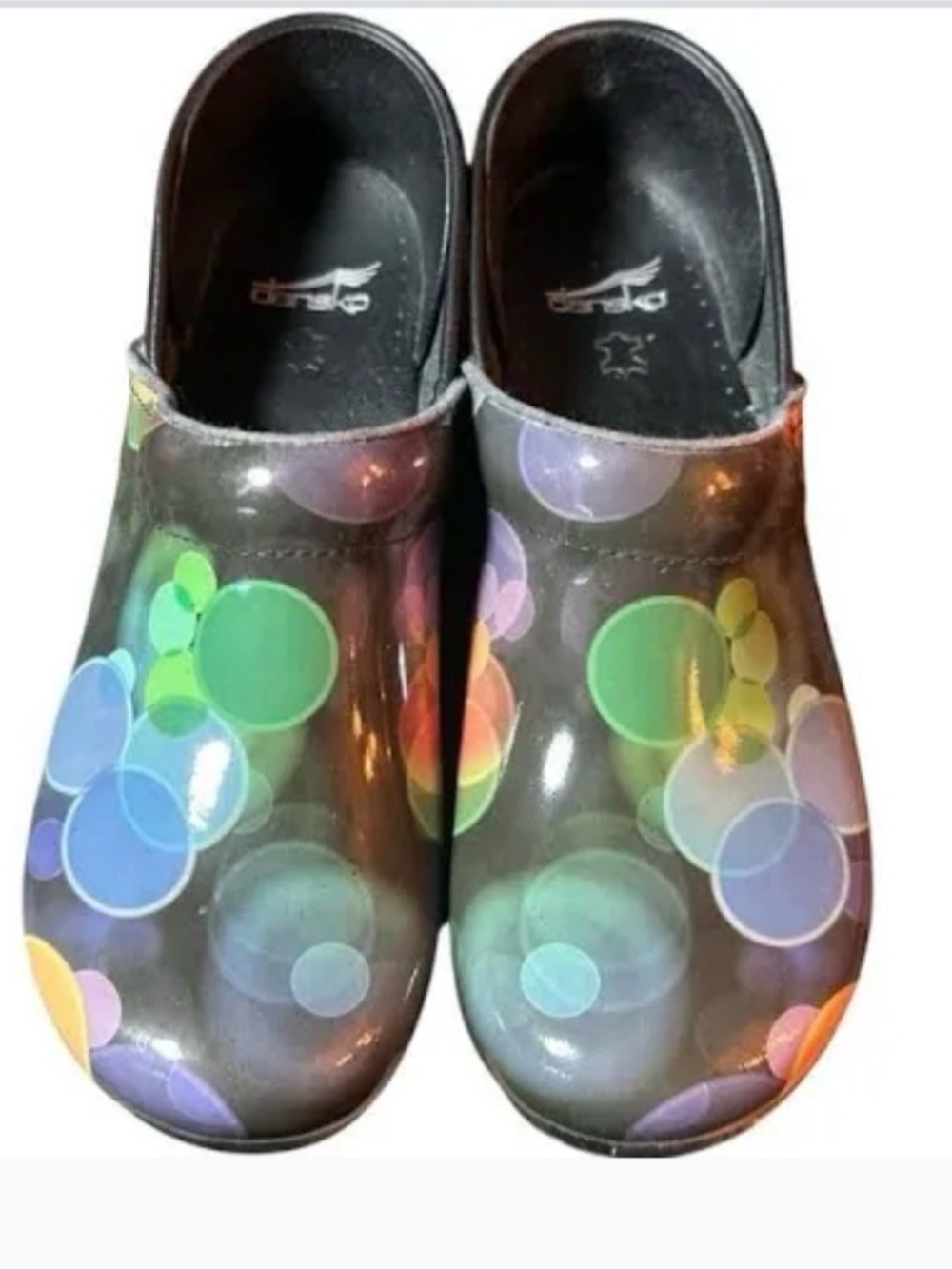 DANSKO SLIP ON CLOGS 12 Professional - Bubbles Patent  nurse comfy teacher